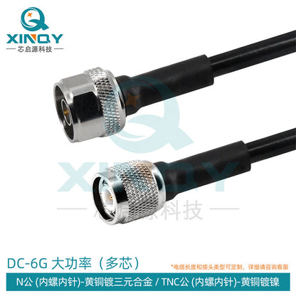 XINQY LMR400-UF Multi-core Flexible Low-loss RF Coaxial Cable, High Power N/DIN/4.3-10/L29, N Male-TNC, Male Length 0.3m
