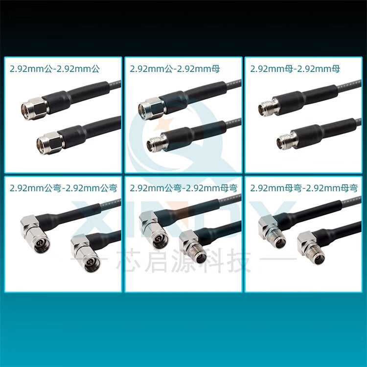 XINQY 2.92 mmWave Low-Loss Stable Phase Cable Assembly 40G Flexible Replacement CXN3507 Connector Cable 2.92 Male Elbow - 2.92 Male Elbow Length 1m