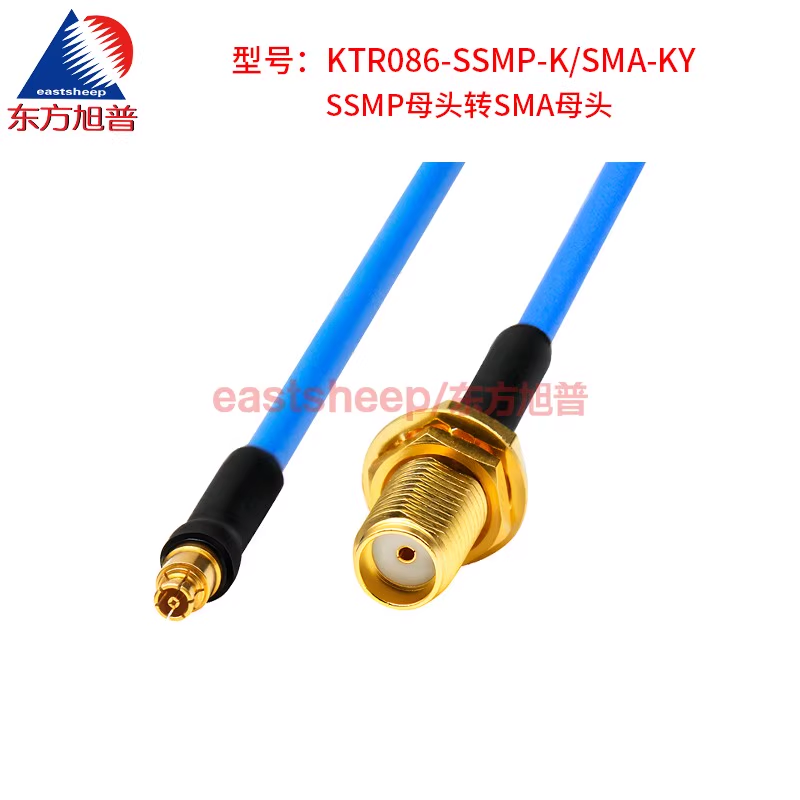 Dongfang Xupu RG405 Semi-Flexible Connector Cable, SSMP Female to SMA Female, 1.2m, DC-12G KTR086-SSMP-K/SMA-KY