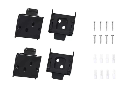 4 PCS Mountings Brackets Universal Roller Shade Hardware One Size, Black [1]