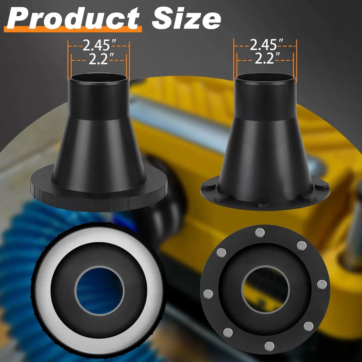 4" to 2.5" Magnetic Dust Collection Fittings for Woodwork Shop Vacuums... [2]