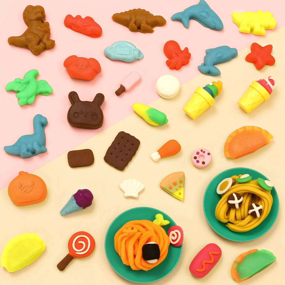 4 in 1 Playdough Sets for Kids Ages 4-8, 24 Colors Dough Accessories Colorful [3]