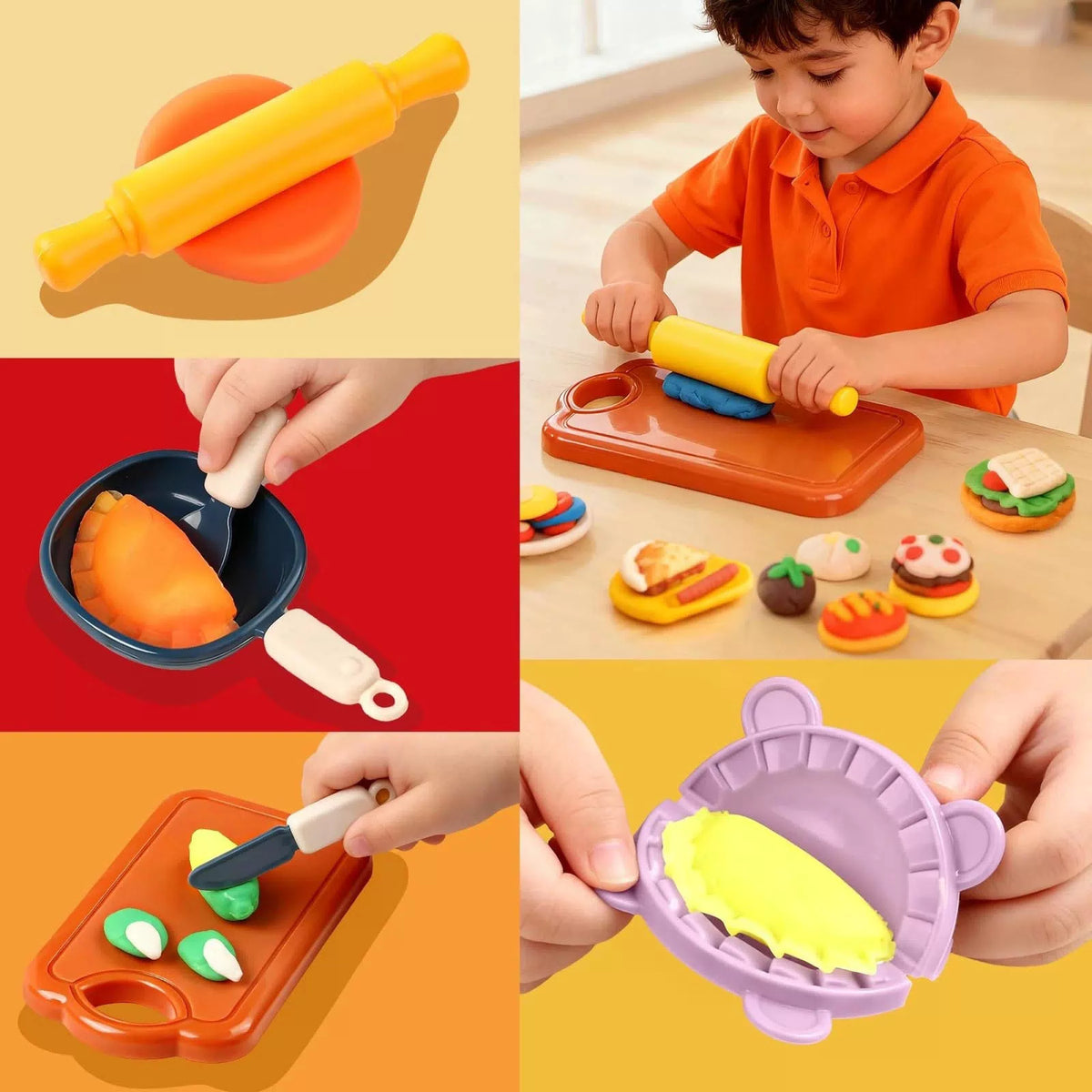 4 in 1 Playdough Sets for Kids Ages 4-8, 24 Colors Dough Accessories Colorful [9]