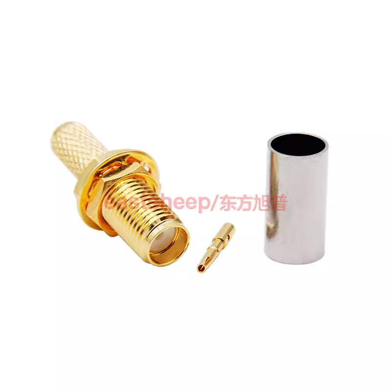 Eastsheep SMA-C-KY-3 RF connector, SMA female connector with nut for securing SYV50-3/RG142 cable.