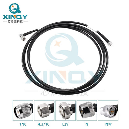 XINQY LMR400-UF Multi-core Flexible Low-loss RF Coaxial Cable, High Power, N/DIN/4.3-10/L29, N Male-N Female Thread, 1.5m Through-wall Length.