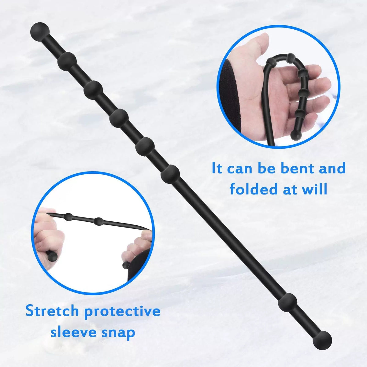4pcs Rubber Guard Strap,Power Blade Protectors,Ice Auger One Size, [6]