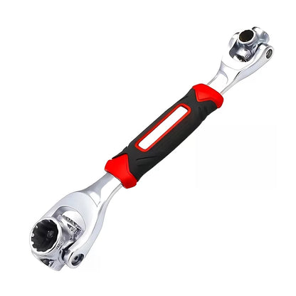 52-in-1 Multi-Functional Socket Wrench Set 360 Degree Rotating Dog Bone Design Universal Spline Wrench 8-19mm Heavy Duty Hardware Tool for Car Auto Repair Bicycle Motorcycle Maintenance [10]