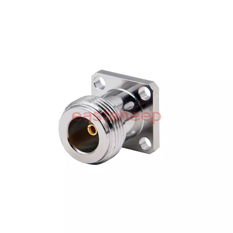 Eastsheep RF Connector N-KFD4-M N Female Adapter with 4-Hole Flange Waterproof Ring DC-6G (1 piece)