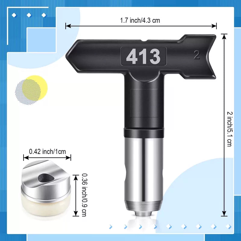 5 Pcs Spray Tips Reversible Tip 109, 213, 311, 315, 413, black, silver [2]