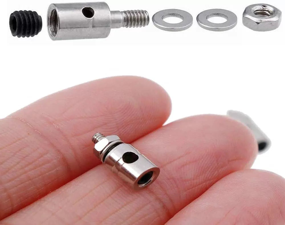 5 Sets Nylon Control Horns + Steel PushRods + Pushrod Connector Linkage... [3]
