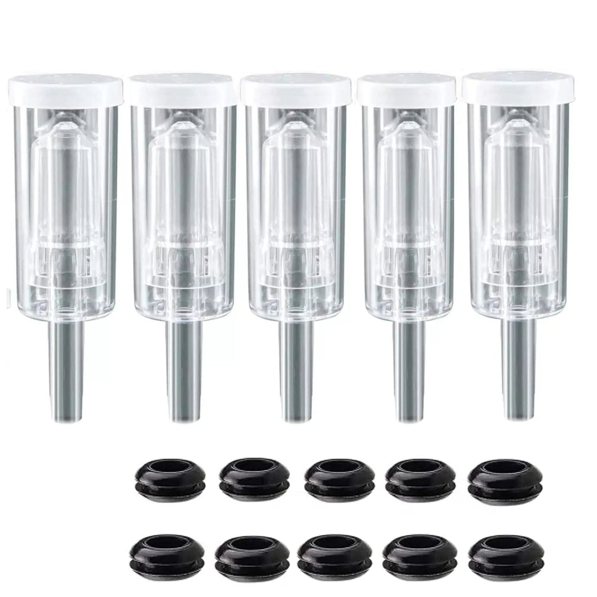 5ct. 3 Piece Airlocks with 10 Grommets,Brewing Airlock Kit,Airlocks for... [1]