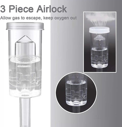 5ct. 3 Piece Airlocks with 10 Grommets,Brewing Airlock Kit,Airlocks for... [3]