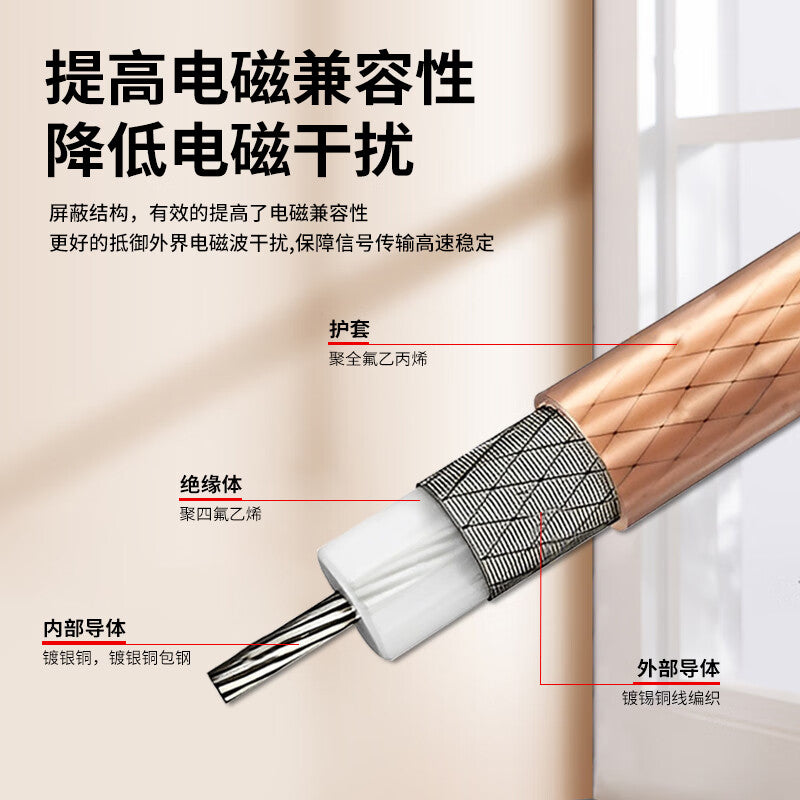 LEWEIDA UHF male to UHF female RF connection cable RG316 feeder jumper extension cable 5 meters LWD-UHF-GM5