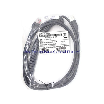 5pc CBA-U12-C09ZAR 9FT Coiled USB Cable For Motorola Symbol LS2200 LS2208 LS4208 [3]
