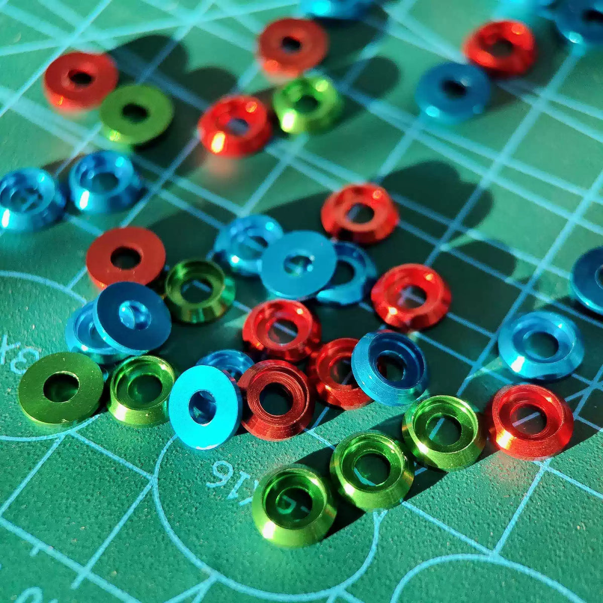 [60PCS] M3 Counterbore Washers Color Purple, Anodized Aluminum M3, Purple [6]