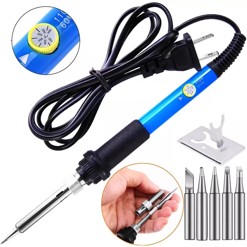 60W Adjustable Temperature Electric Soldering Iron  Welding Iron Rework Station Heat Pen Tips DIY Repair Tool [6]