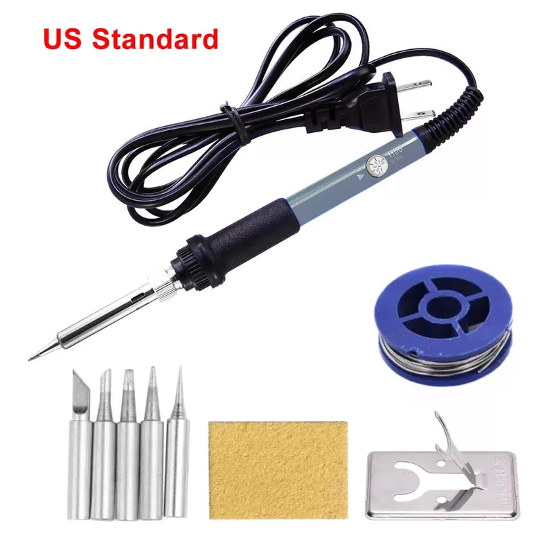 60W Adjustable Temperature Electric Soldering Iron  Welding Iron Rework Station Heat Pen Tips DIY Repair Tool [8]