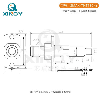 XINQY RF Test Probe DC-6GHz SMA Female IPEX 1/2 Generation Test 3.0 Concave Tip Pin Stainless Steel Passivated 11GHz