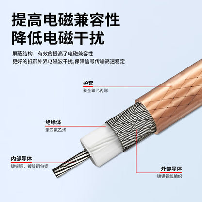 LEWEIDA SMA Female Single-Head Jumper Cable RG316 High-Frequency RF Extension Cable 0-6G 1m LWD-SMAM-1