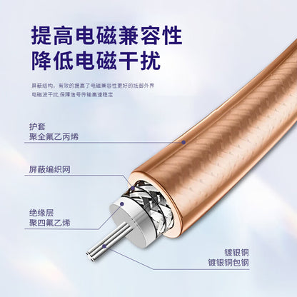 LEWEIDA SMA male internal screw to N female connector RF cable RG316 antenna extension cable 50 ohms 3 meters LWD-SMAK-N-JK3