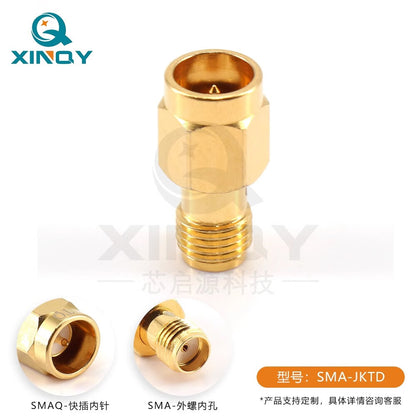 XINQY SMA male to female coaxial adapter, 8GHz gold-plated test quick-connect connector, DC-18GHz adapter.
