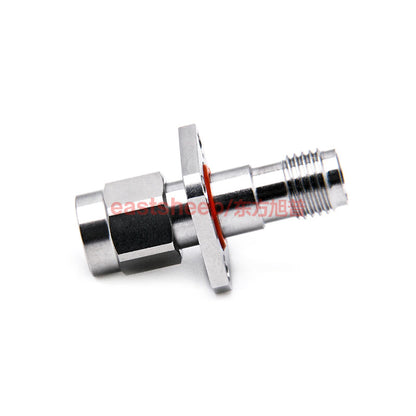 Eastsheep SMA-JFKG High Frequency Adapter, Stainless Steel SMA Male to Female, Flange Mounting, 18G, 1 piece per pack
