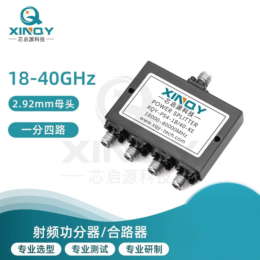 XINQY 2.92mmWave RF Microstrip Power Divider: 1-to-4 18-40G Signal Test Splitter (17-31GHz)