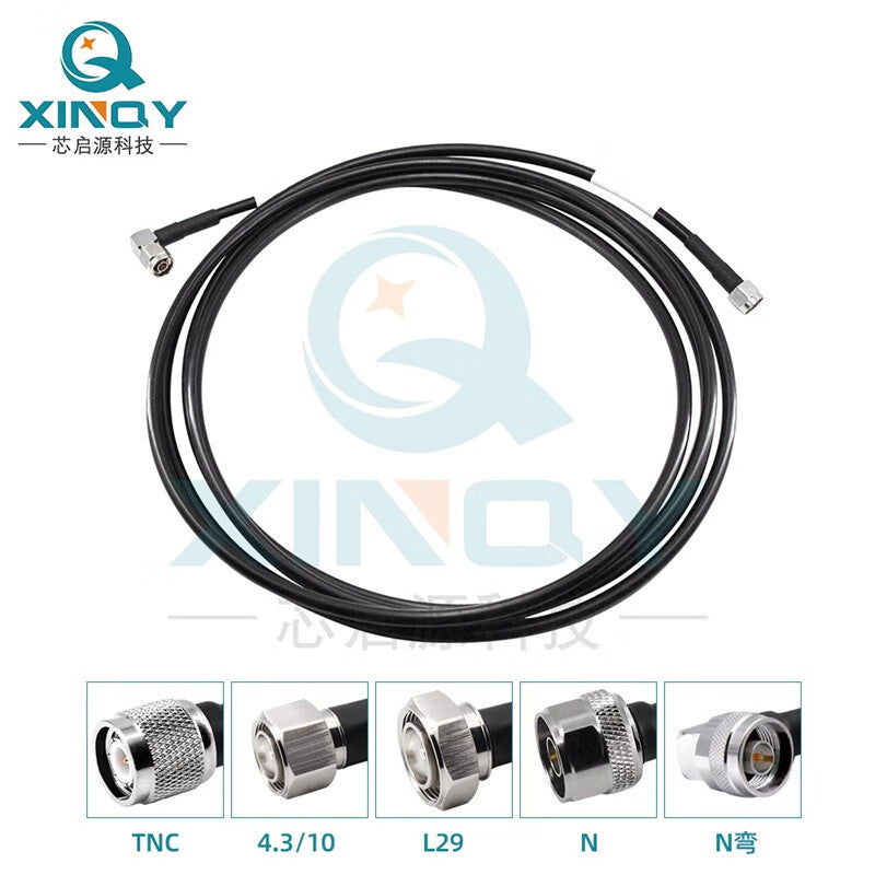 XINQY LMR400-UF Multi-core Flexible Low-loss RF Coaxial Cable, High Power, N/DIN/4.3-10/L29, N Male-N Female Thread, 0.3m Through-wall Length.