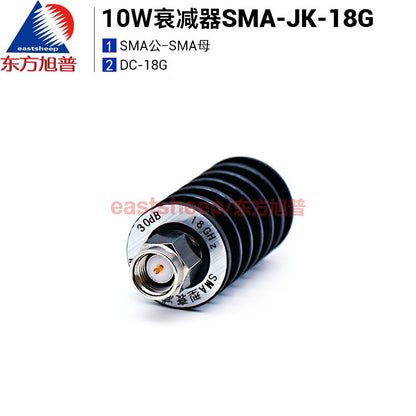 Eastsheep 10W RF Attenuator SMA-JK Male-to-Female Coaxial Fixed Attenuator 30dB DC-18G 10W Attenuator SMA-JK-18G-10DB