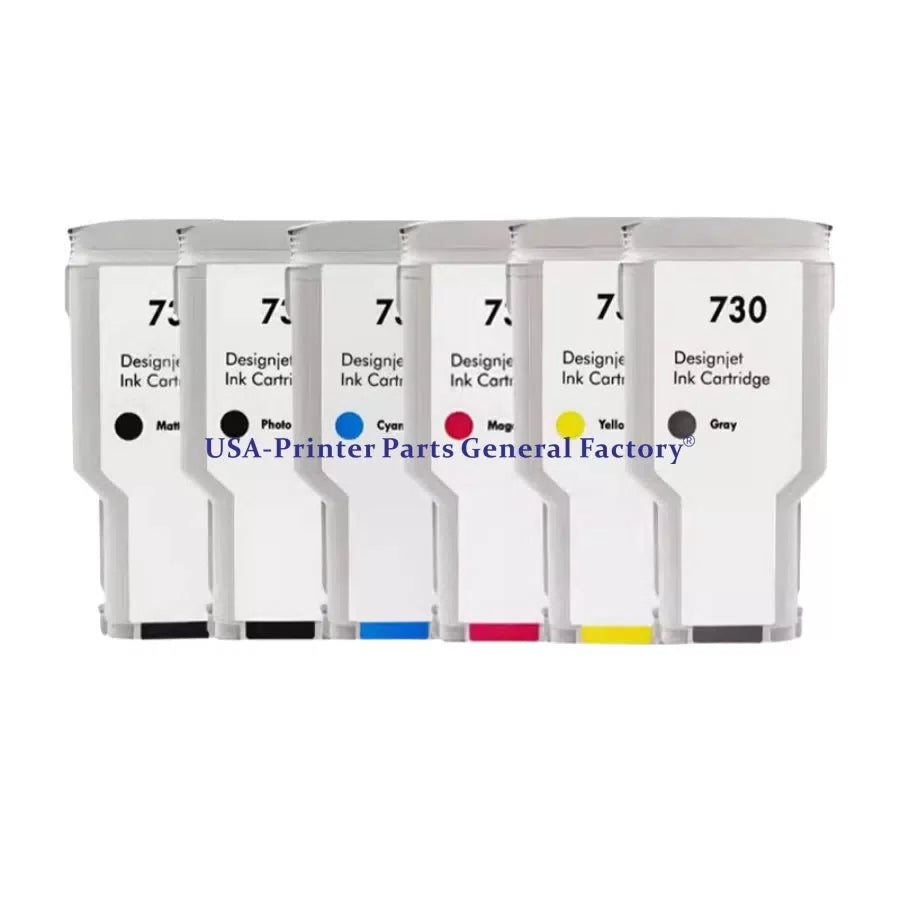 6Color/Set Ink Cartridges For HP 730 For HP DesignJet T1600 T2600 T1700 Printer [1]