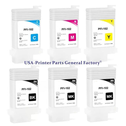 6PC/SET PFI-102 Refillable Ink Cartridge Fits For Canon iPF 650 655 755 750 [1]