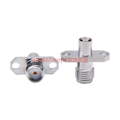 Eastsheep RF Adapter SMA/MCX-KFK-2, SMA female to MCX female, 2-hole flange, 6G, 1 piece.