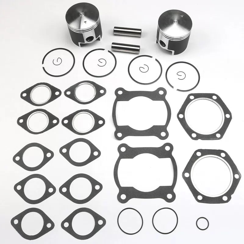 72mm standard-bore dual-ring piston and gasket kit for Polaris Indy Trail 488, 1986-1999 [2]