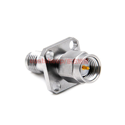 Eastsheep SMA-JFKG High Frequency Adapter, Stainless Steel SMA Male to Female, Flange Mounting, 18G, 1 piece per pack