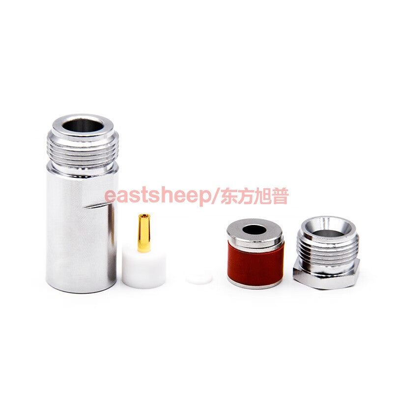 Eastsheep RF connector N-K-3 N female, solderable type, compatible with SYV50-3 cable (2-pack).