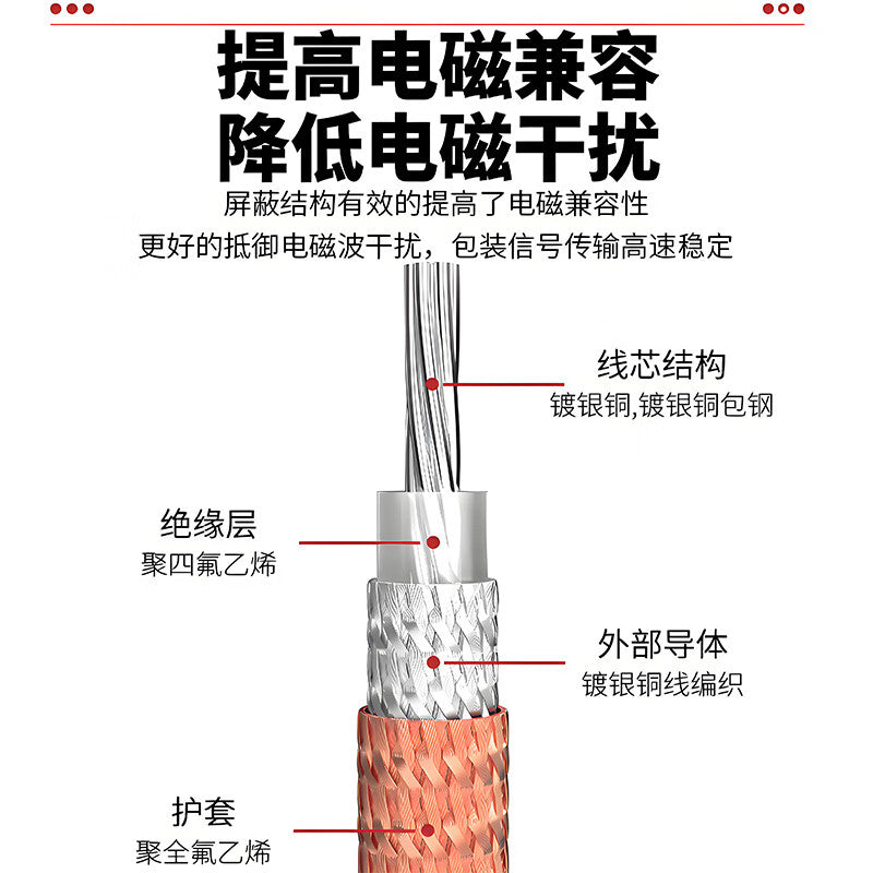 MCX RF connection cable required; RG316 coaxial shielded high-temperature resistant cable, 50 ohms; MCX male to MCX male, 0.5 meters; SX-MCX/MCX-JJ-05