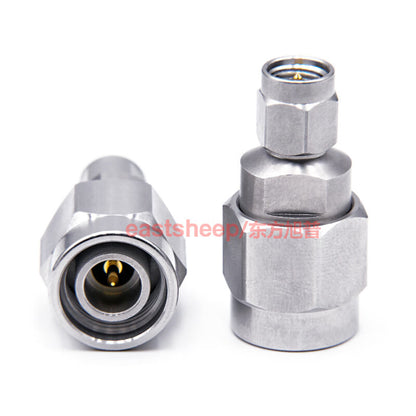 Eastsheep TNC/SMA-JJG-1 High Frequency Adapter, Stainless Steel TNC Male to SMA Male DC-18G, 1 piece.