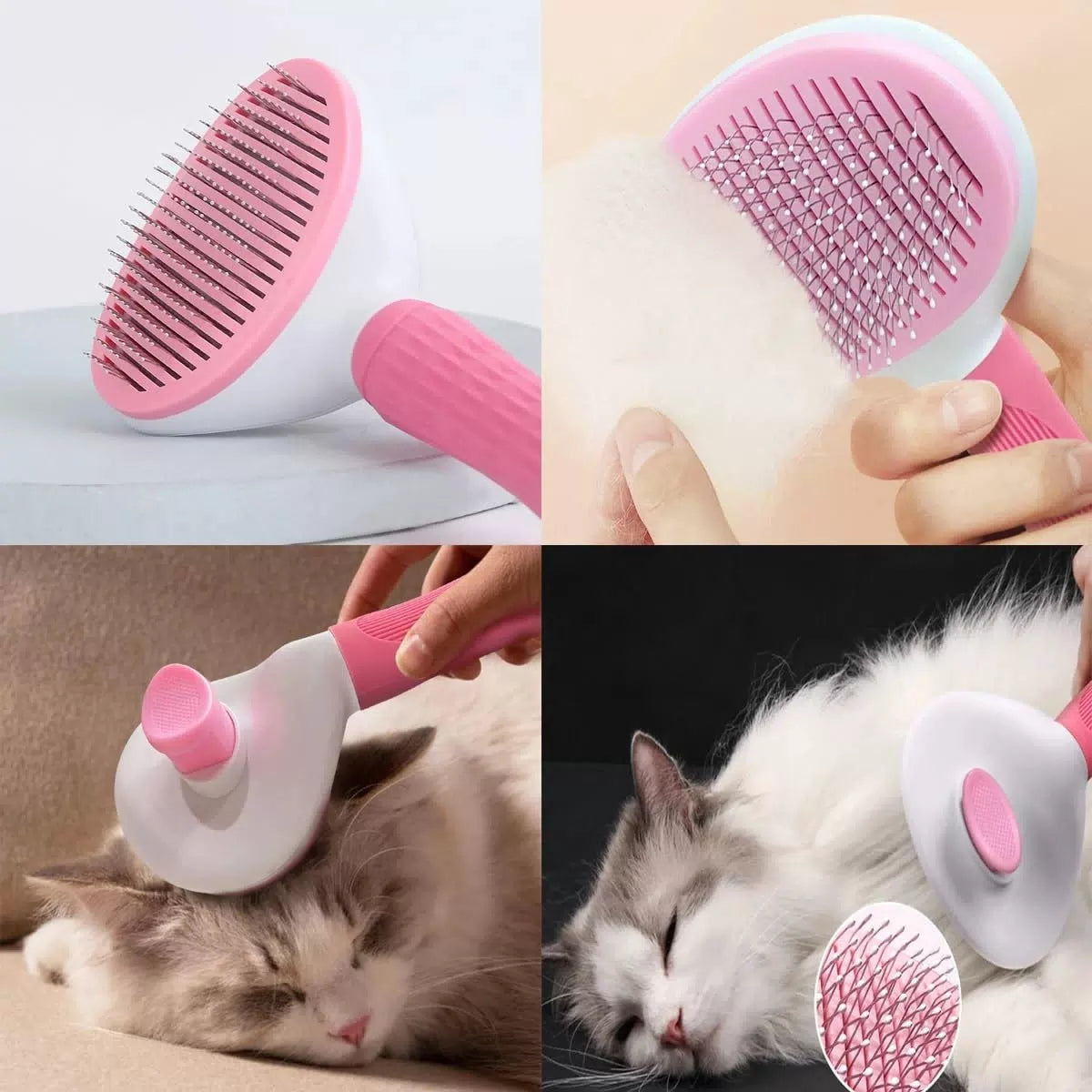 7 PCS Dog Brush Grooming Kits,Dog Shedding A-Pink 7 Kits [4]