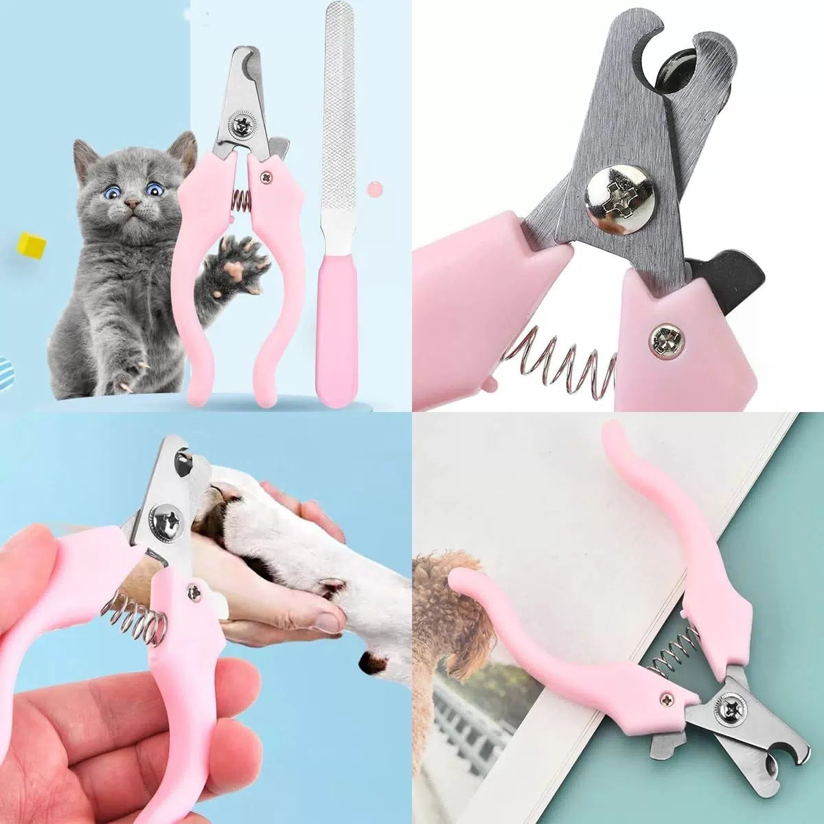 7 PCS Dog Brush Grooming Kits,Dog Shedding A-Pink 7 Kits [5]