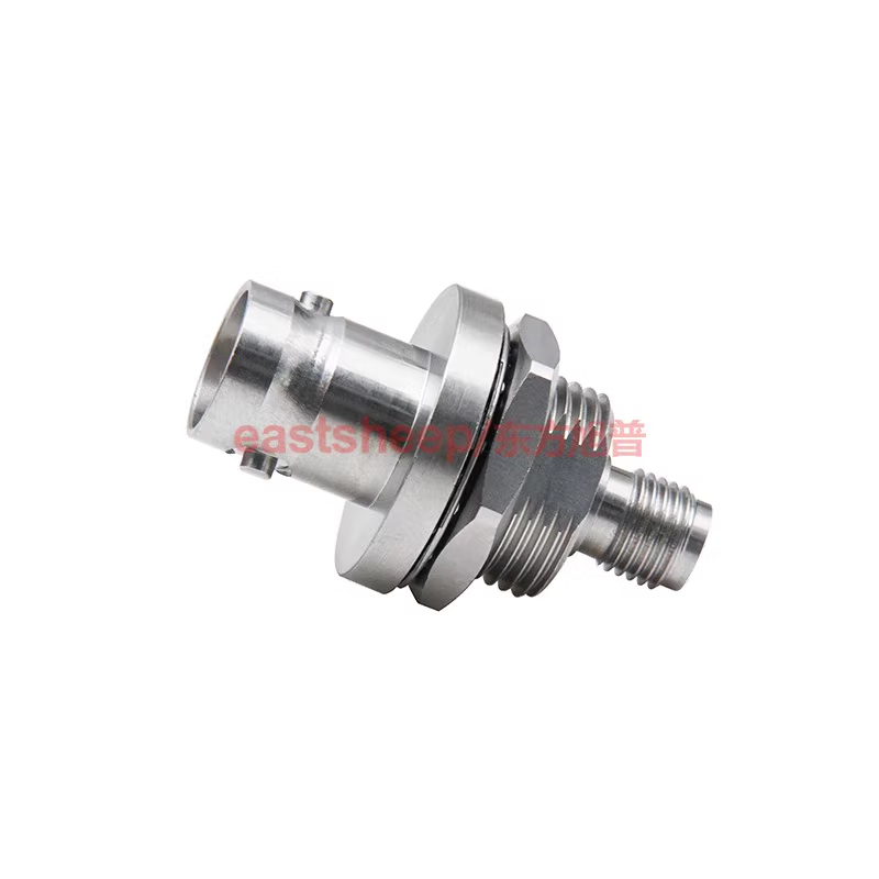 Eastsheep BNC/SMA-KYKG-2 Stainless Steel BNC Female to SMA Female Through-Wall Type 6G 1-Pack