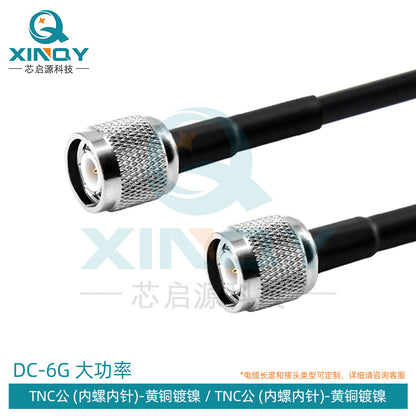 XINQY LMR200 High Power Coaxial Cable with BNC/TNC/N Connectors, 6G RF Interconnect Feeder, TNC Male to TNC Male; 3m