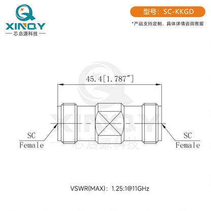 XINQY SC-KK RF Coaxial Adapter, Communication Base Station DIN Connector, 11GHz Network Analyzer Adapter, SC-JKGD Male to Female