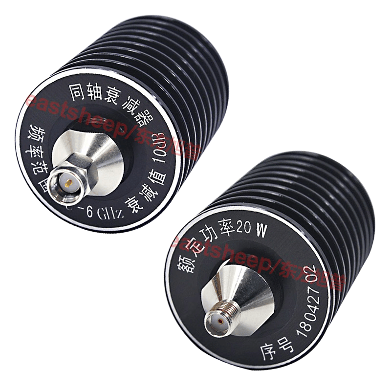 Eastsheep 20W RF Attenuator, SMA Coaxial Attenuator, 20dB DC-6G SMA-JK Male-to-Female Fixed Attenuator