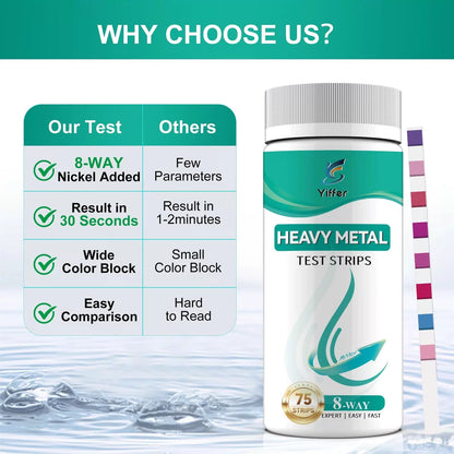 8-Parameter Heavy Metals Water Test Strips (75 Strips) [2]