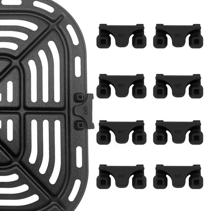 8-Piece Silicone Air Fryer 1.2*0.7*0.5" for Instant Cosori Gourmia, Black [1]