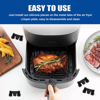 8-Piece Silicone Air Fryer 1.2*0.7*0.5" for Instant Cosori Gourmia, Black [5]