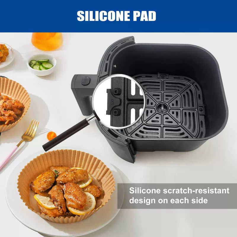 8-Piece Silicone Air Fryer 1.2*0.7*0.5" for Instant Cosori Gourmia, Black [7]