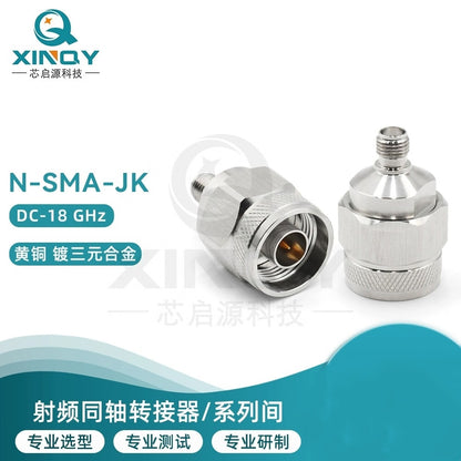 XINQY RF Coaxial Adapter N Male/SMA Female Adapter DC-18G High Frequency Test Connector N Female to SMA Female / 5pcs