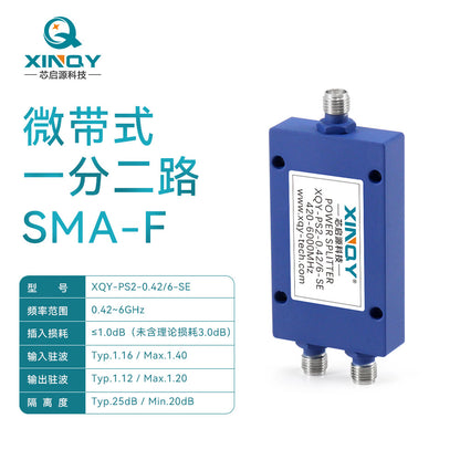 XINQY 0.5-6G SMA RF Microstrip Power Divider 2.4G/5.8G 1-to-2 WiFi Test Distribution/Combining 0.42GHz-6GHz (High Bandwidth)