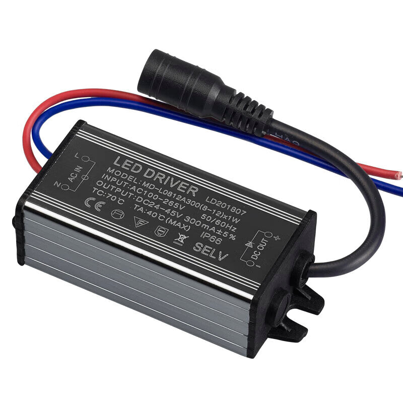 Gangwo 18375W02 LED Driver Power Supply 12-18W 300mA Aluminum Shell Waterproof